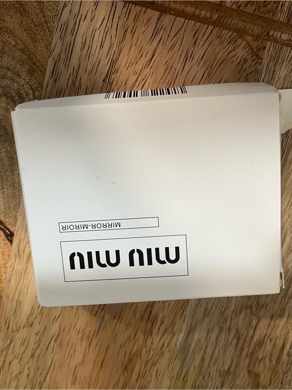 Miu Miu pink mirror compact with Bold Logo. Dust bag and box included